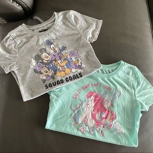 Lot of 2 girls Disney t shirts